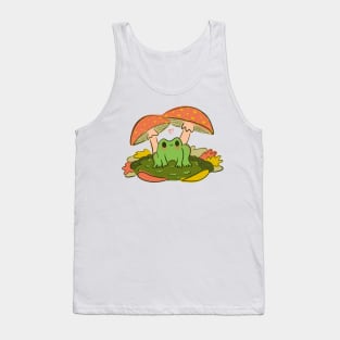 Live and Eat Flies - Frog and Mushroom Tank Top